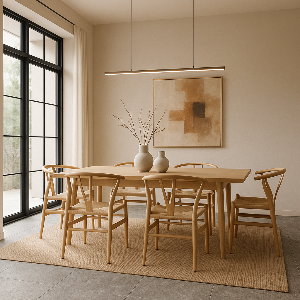 Silla de Comedor Wishbone Réplica Natural