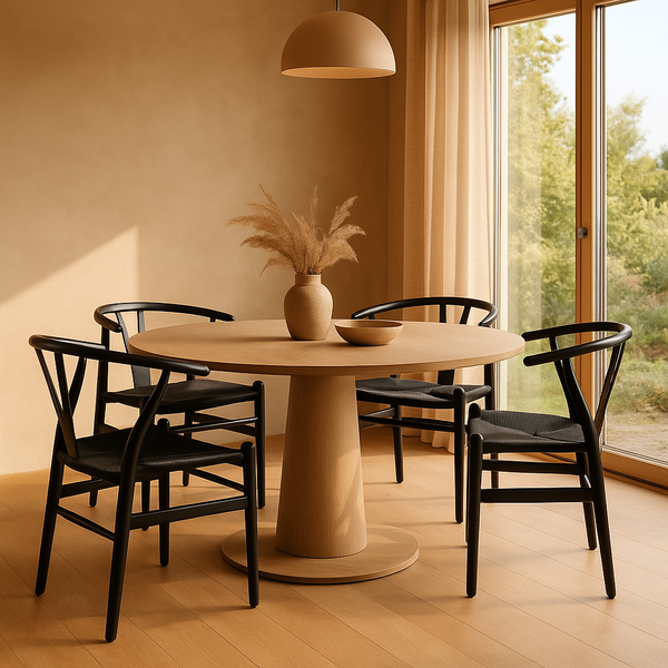 Silla de Comedor Wishbone Réplica - Negro