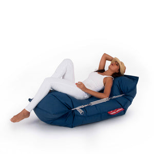 Puff Lounge Dagmar estilo Camastro Azul Marino