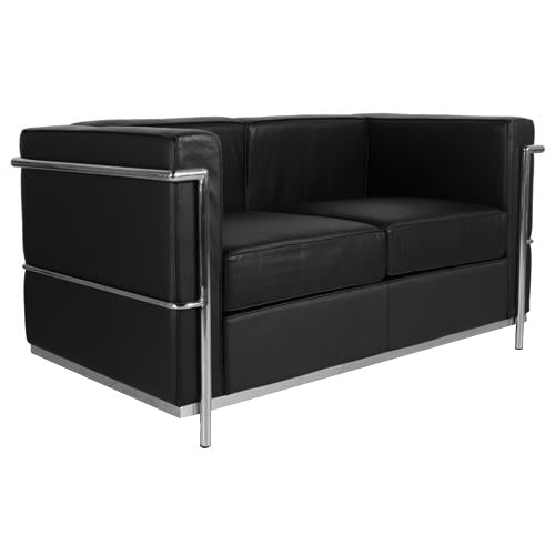 Loveseat Courbusier Réplica - Negro