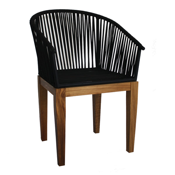 Silla de Comedor Quebrada Madera de Parota - Negro