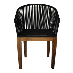 Silla de Comedor Quebrada Madera de Parota - Negro