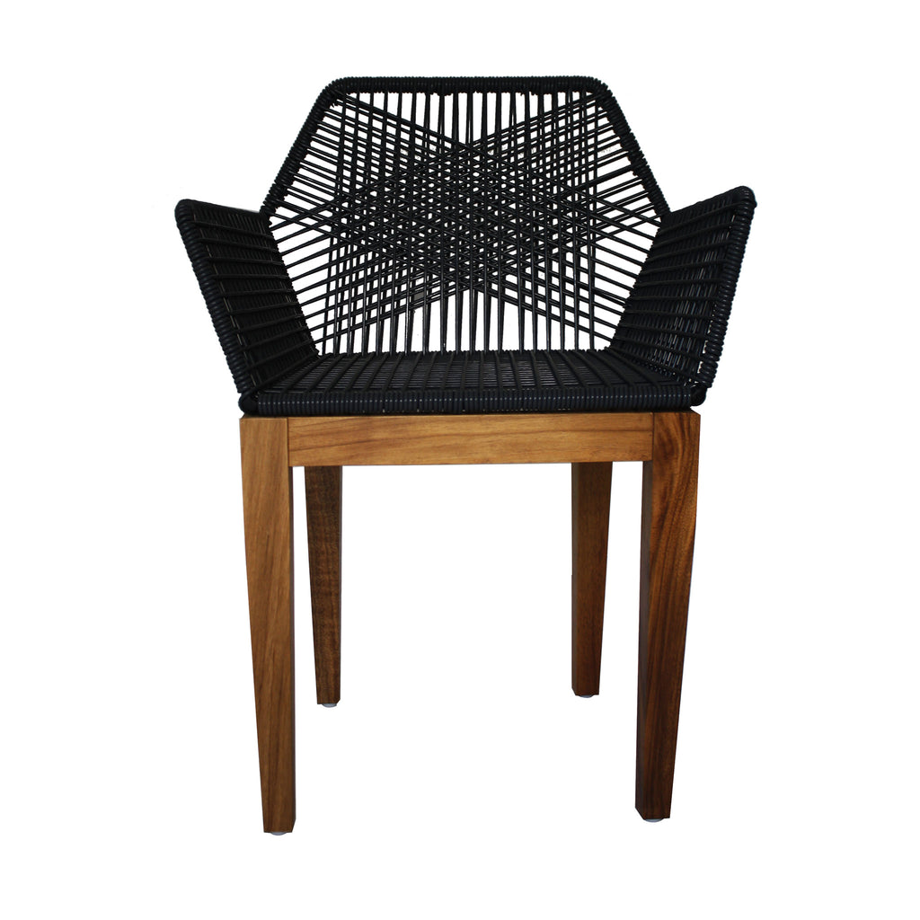 Silla de Comedor Diamante Madera de Parota - Negro