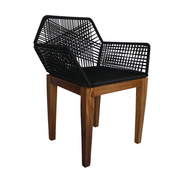 Silla de Comedor Diamante Madera de Parota - Negro