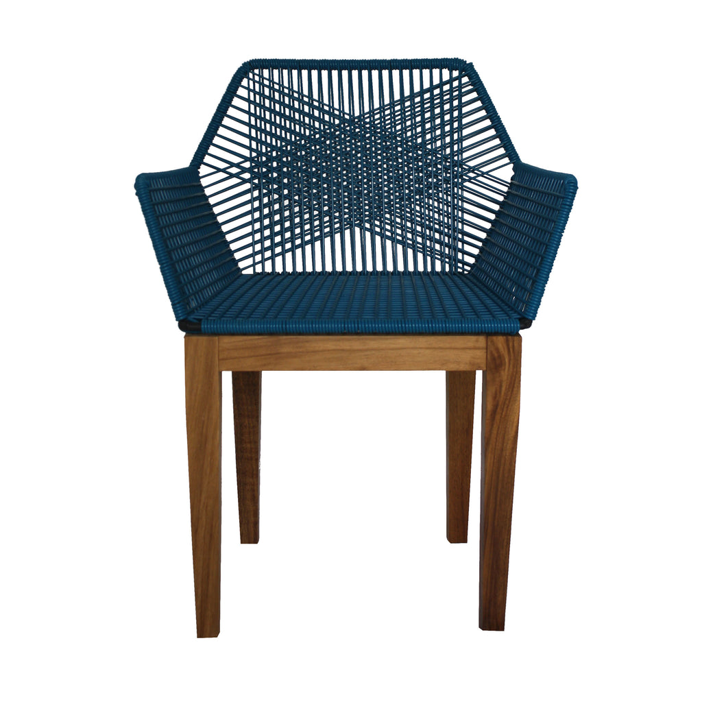Silla de Comedor Diamante Madera de Parota - Azul