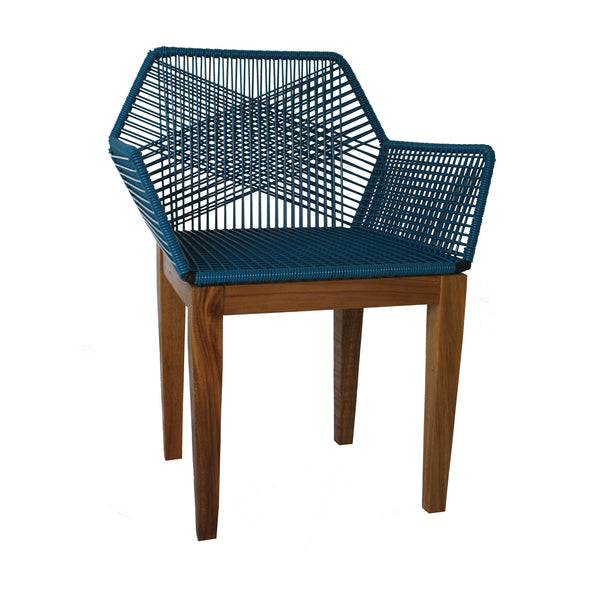 Silla de Comedor Diamante Madera de Parota - Azul