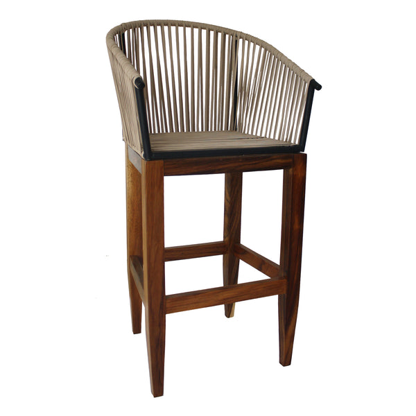 Banco de Bar Quebrada Madera de Parota - Beige