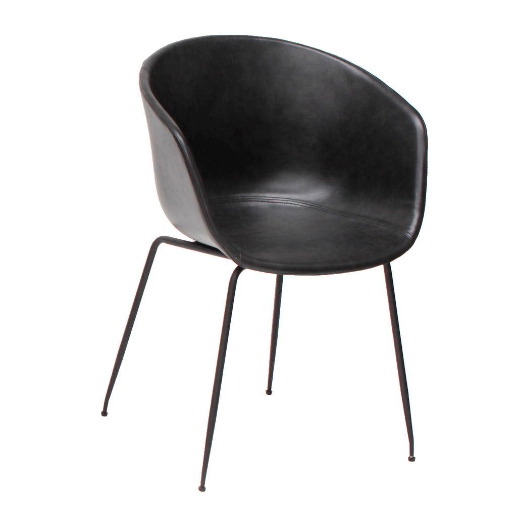 Silla About A Chair Réplica Tapizada Piel - Negro-Spaacio-Tienda-Diseño-Mexicano-envío-gratis-mexico