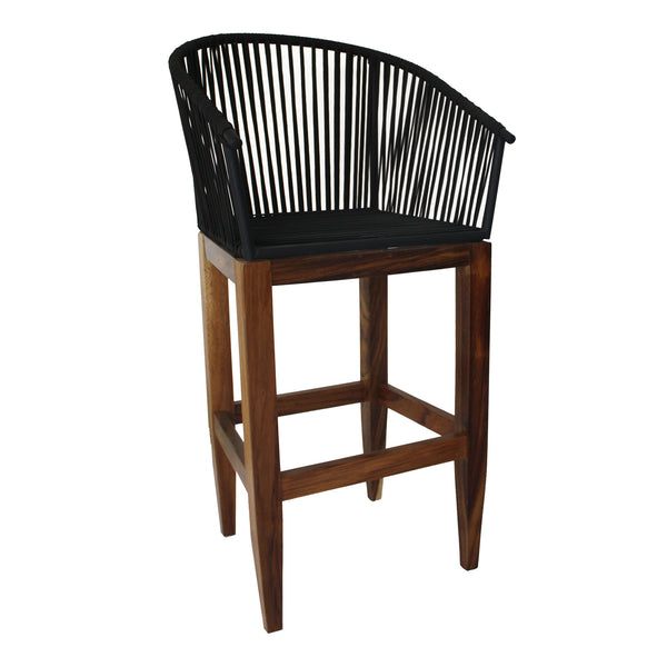 Banco de Bar Quebrada Madera de Parota - Negro