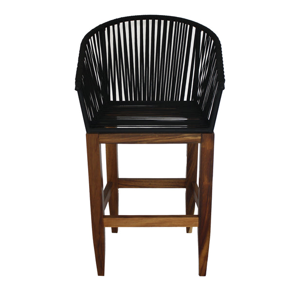 Banco de Bar Quebrada Madera de Parota - Negro - SPAACIO Design Central