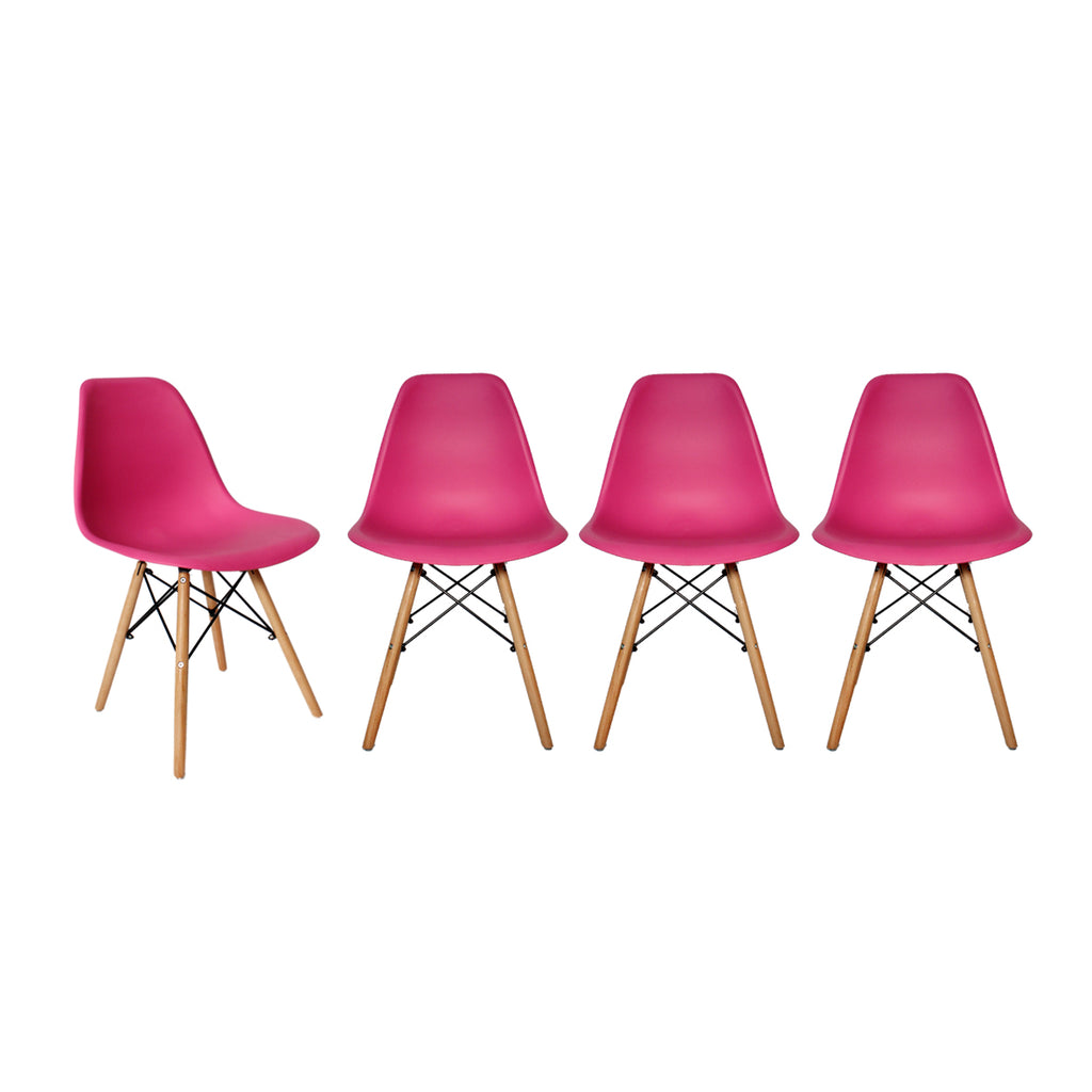 Set de 4 sillas Réplica Eames - Rosa