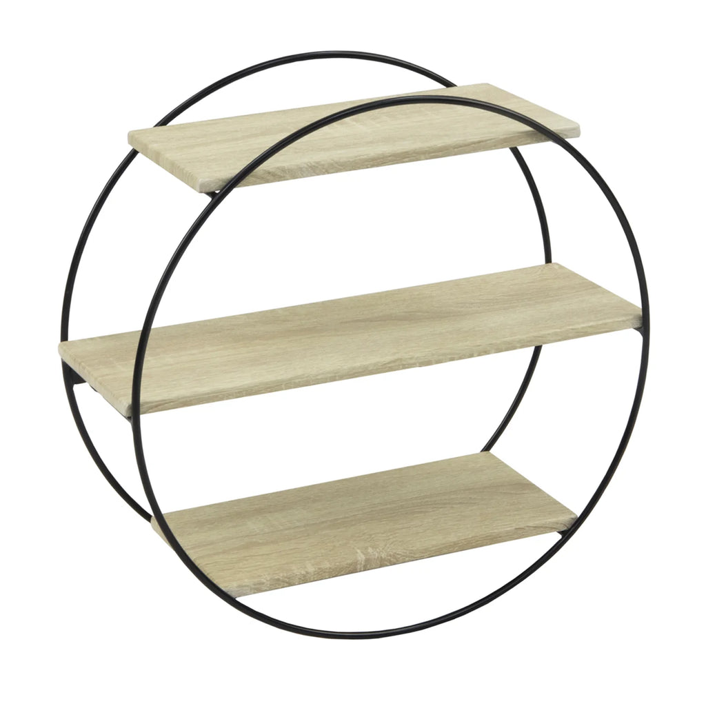 Estante de MDF y Metal con 3 Repisas Circle