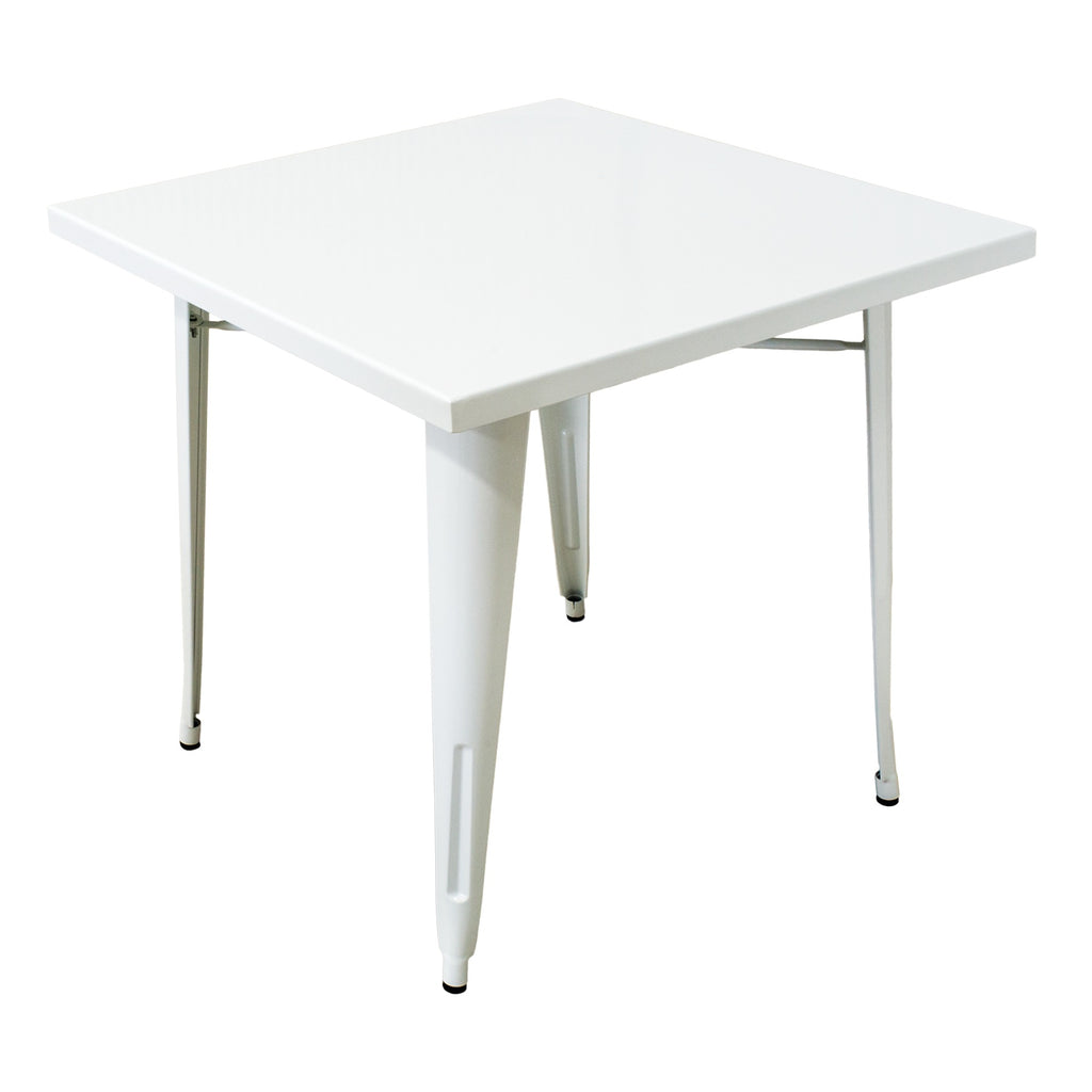 Mesa de Comedor Cuadrada Tolix para 4 - Blanco Metal-Spaacio-Tienda-Diseño-Mexicano-envío-gratis-mexico