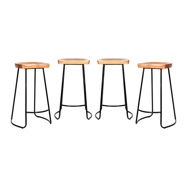 Set de 4 Bancos de Bar Atenas de Madera