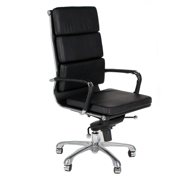 Silla de Oficina Soft Pad Réplica Respaldo Alto - Negro-Spaacio-Tienda-Diseño-Mexicano-envío-gratis-mexico