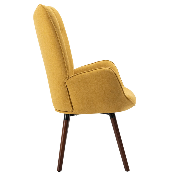 Silla Ocasional Capitonada Queen - Amarillo