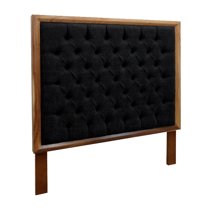Cabecera de Pino Tapizada Mixteco - Negro
