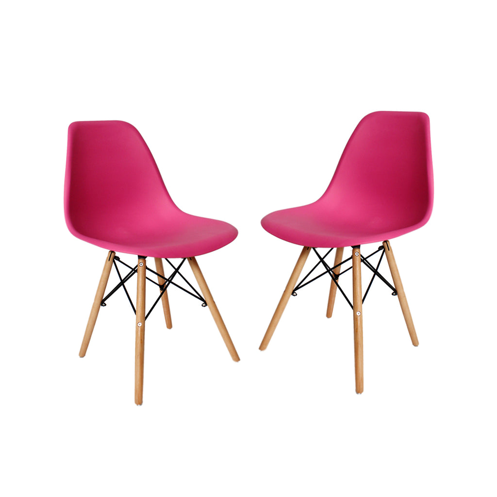 Set de 2 sillas Réplica Eames - Rosa