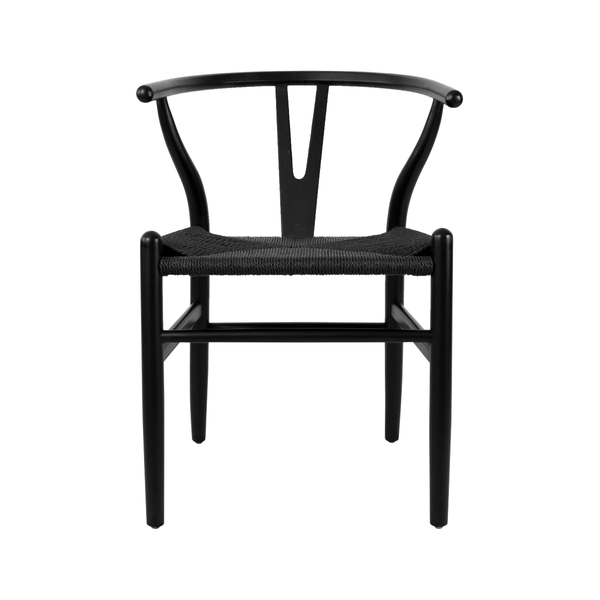 Silla de Comedor Wishbone Réplica - Negro