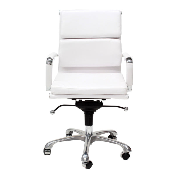Silla de Oficina Soft Pad Réplica - Blanco Respaldo Bajo-Spaacio-Tienda-Diseño-Mexicano-envío-gratis-mexico
