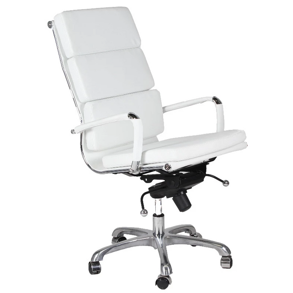 Silla de Oficina Soft Pad Réplica Respaldo Alto - Blanco-Spaacio-Tienda-Diseño-Mexicano-envío-gratis-mexico