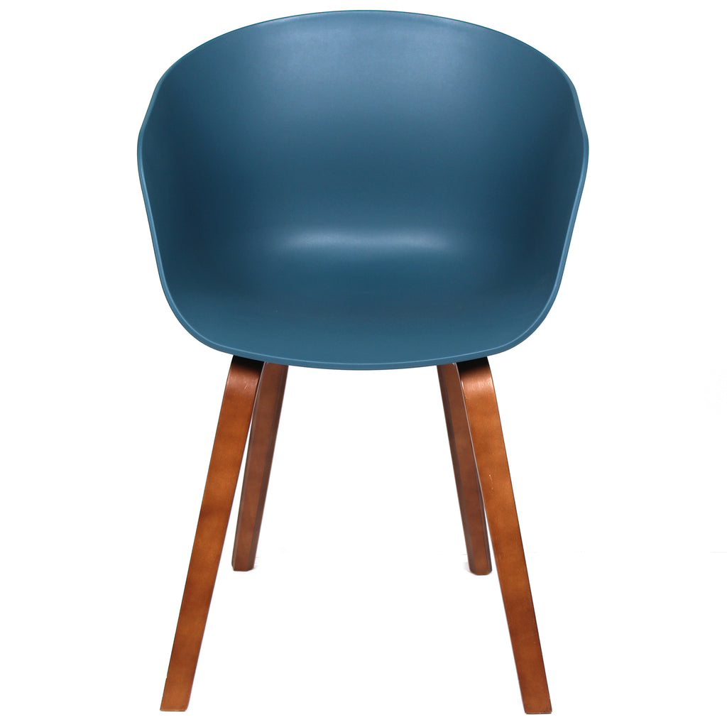 Silla About A Chair Réplica Patas color Nogal - Gris Oscuro-Spaacio-Tienda-Diseño-Mexicano-envío-gratis-mexico