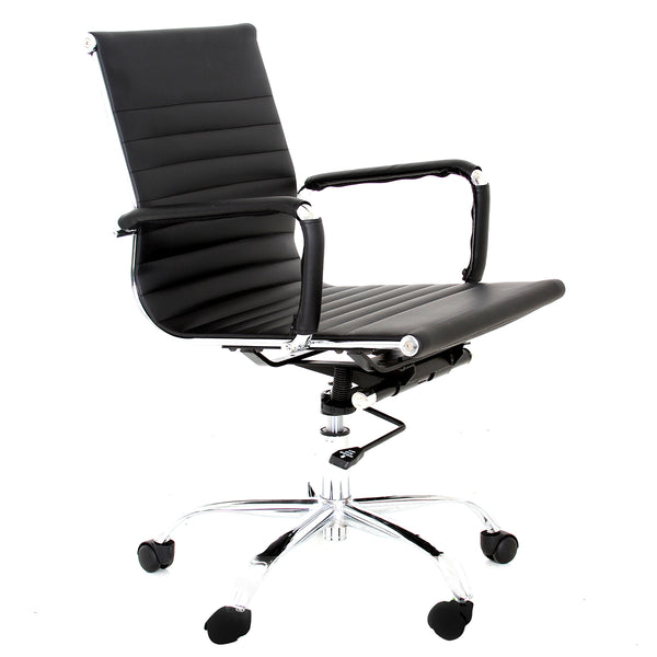 Silla Eames Aluminio Oficina Eco - Respaldo Bajo-Spaacio-Tienda-Diseño-Mexicano-envío-gratis-mexico