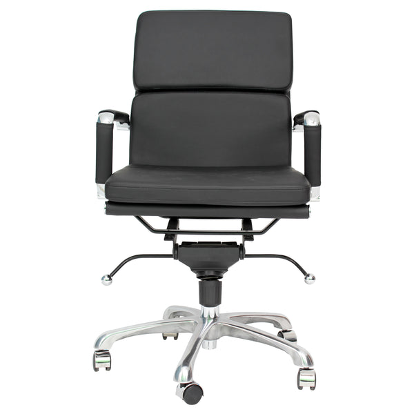 Silla de Oficina Soft Pad Réplica - Negro Respaldo Bajo-Spaacio-Tienda-Diseño-Mexicano-envío-gratis-mexico